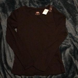 Girls, Justice black long-sleeve top, size 14